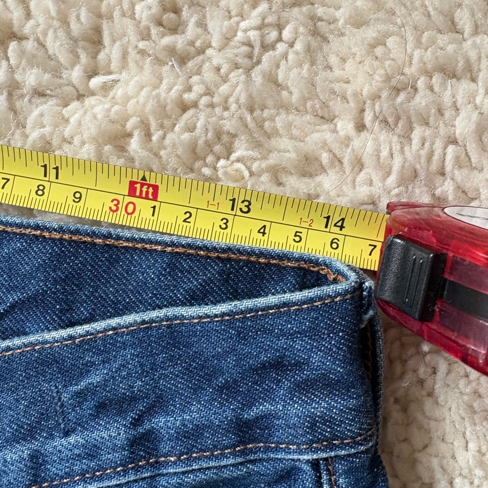 Madewell Low Slung Straight Denim Jeans with Cuff - Picture 3 of 7